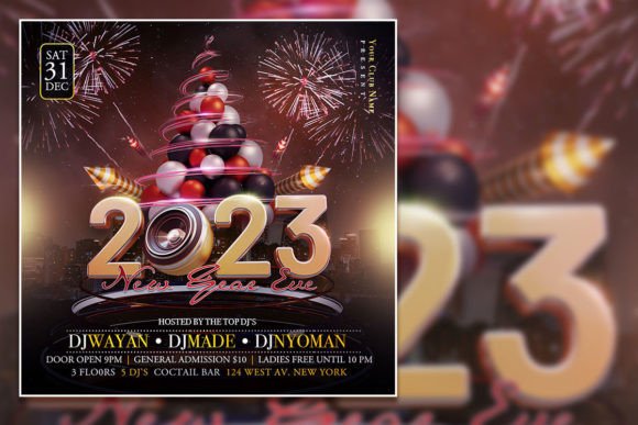 Design a Stunning 2023 New Year Eve Party Social Media Campaign